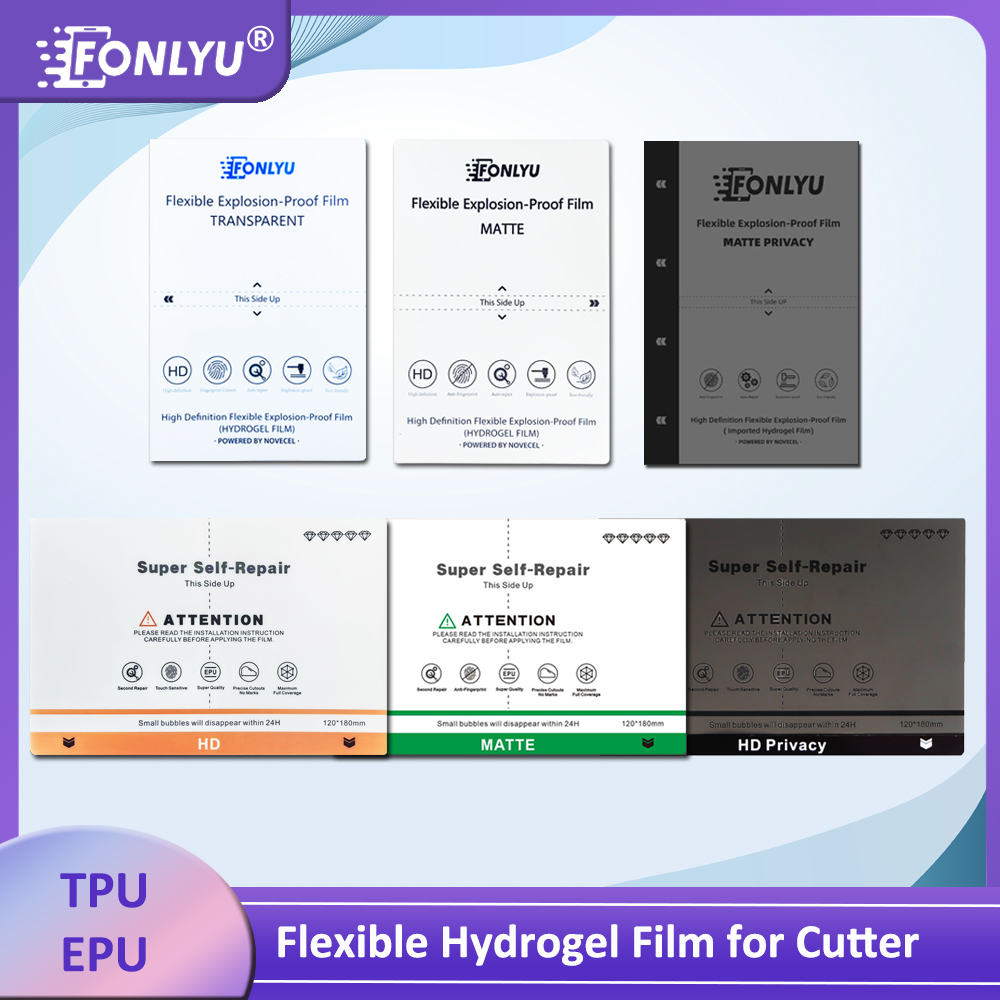 Screen Protector Cutter - FONLYU 50pc Universal HD Matte Privacy