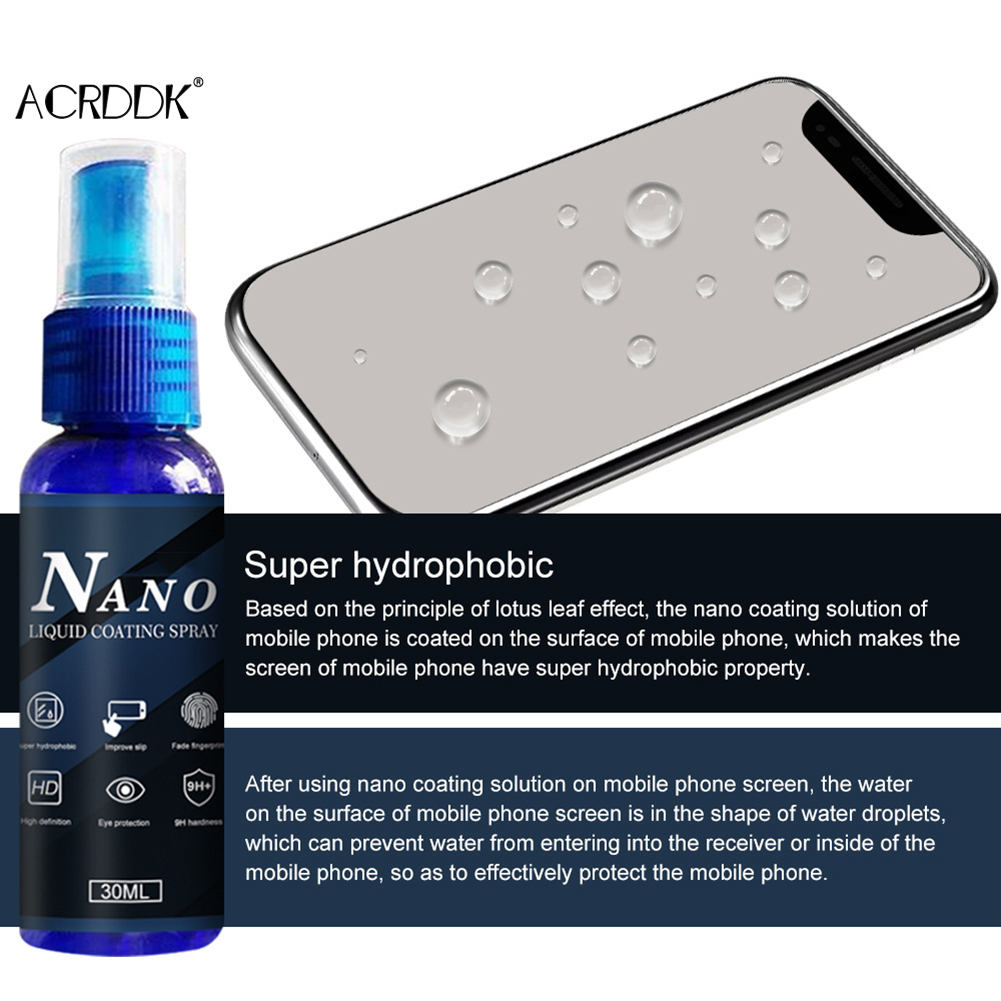 Oleophobic Coating Spray - Nano Liquid Glass Screen Protector for