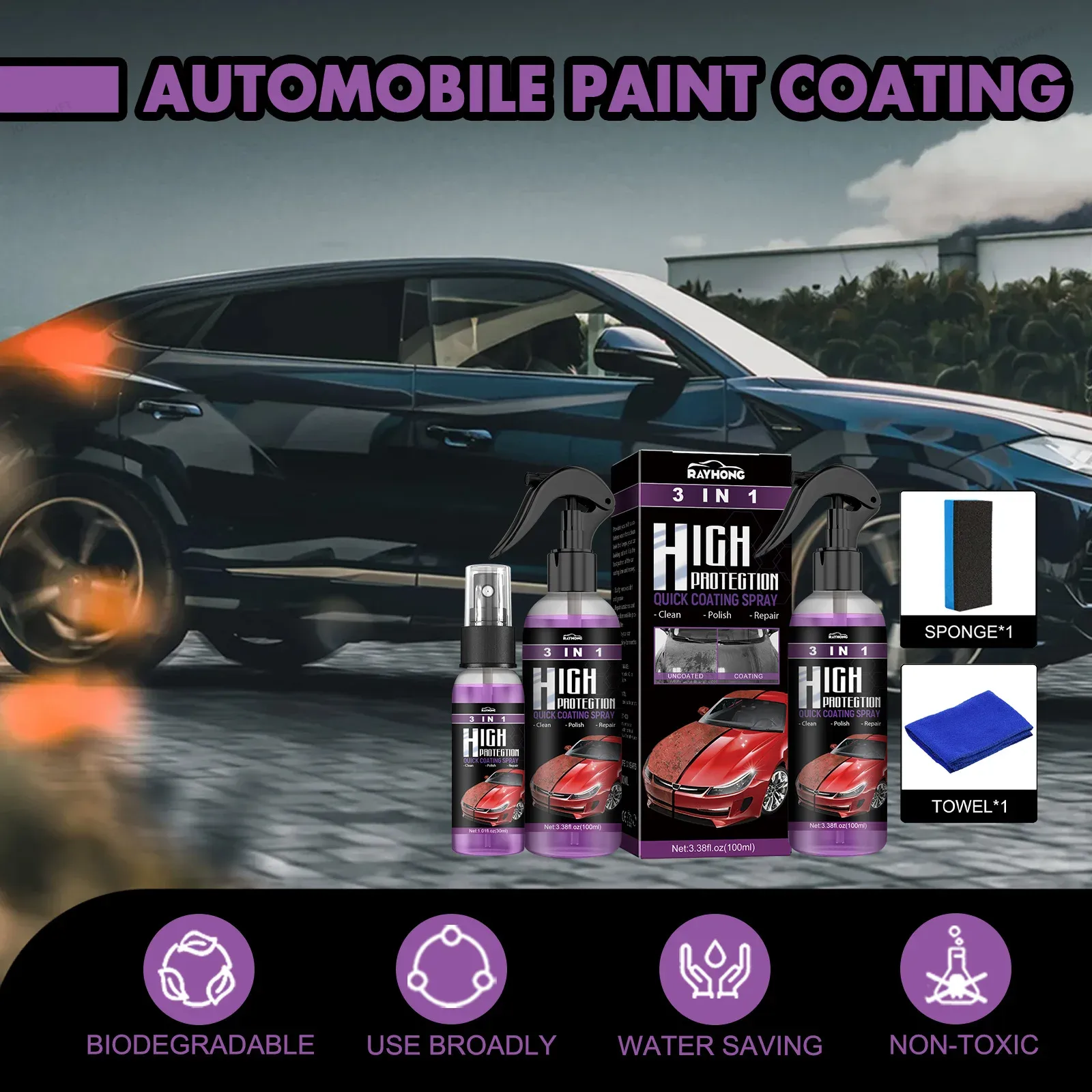 100ML 3 In 1 Car Ceramic Nano  - огляд і ціна Nano Liquid Coating