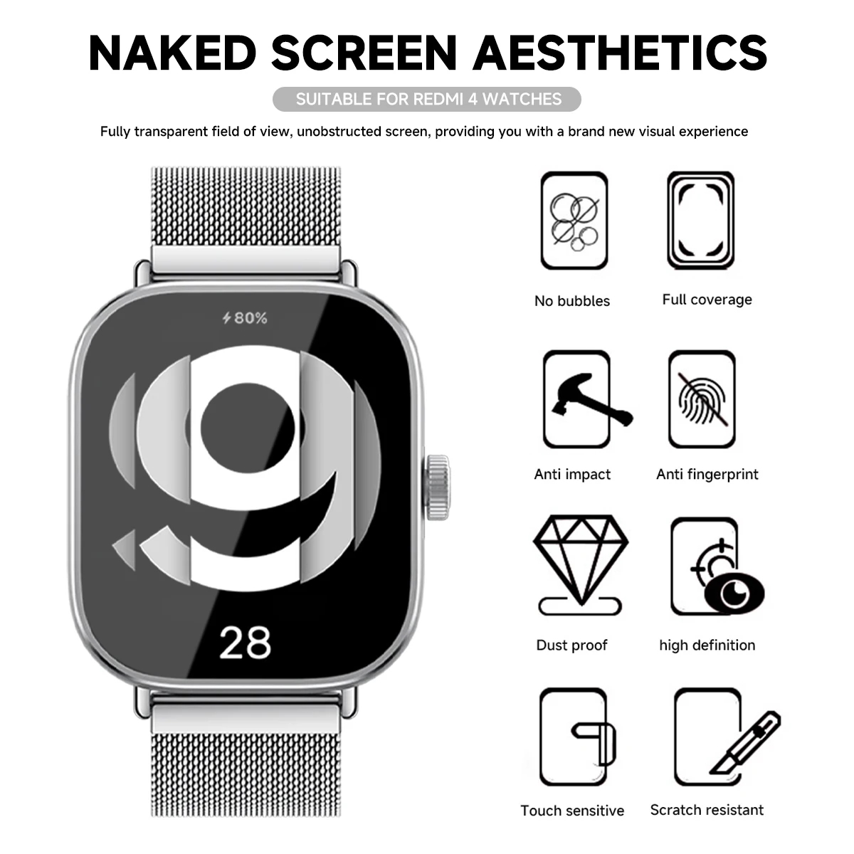 Tempered Glass for Xiaomi Redm - огляд і ціна Smartwatch Screen Film