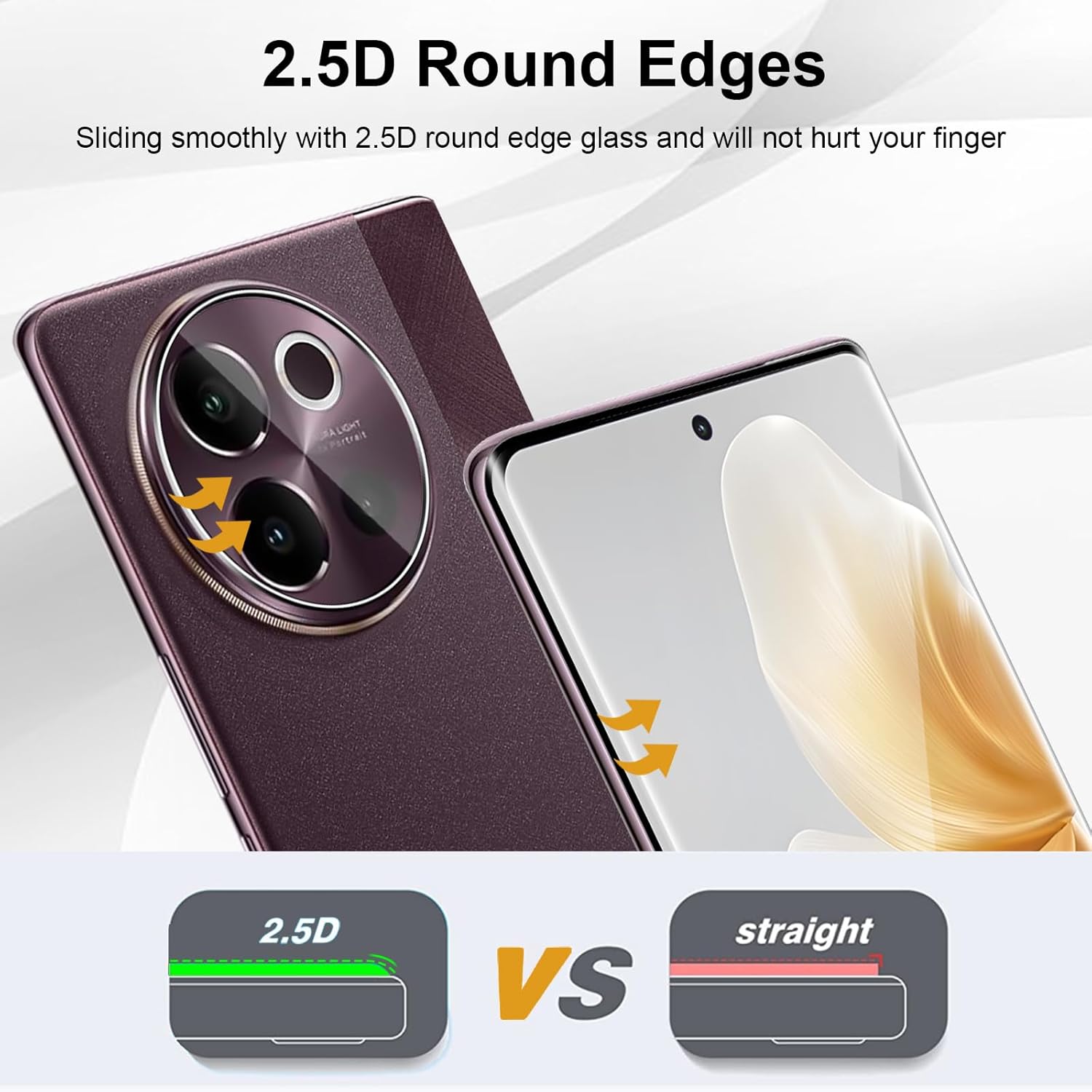 3D Curved 9H Tempered Glass Fo - огляд і ціна Vivo V40